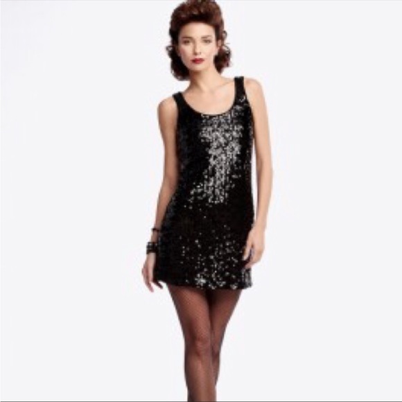 White House black market black sequin mini dress - Picture 2 of 2